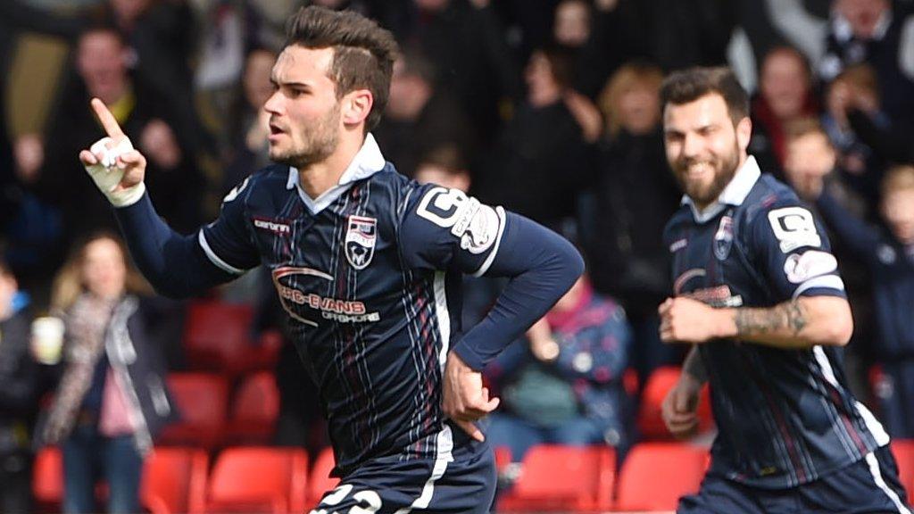 Ross County players celebrating