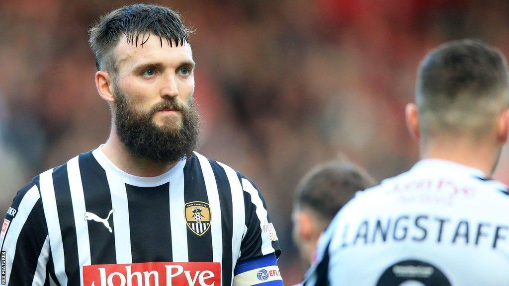 Notts County captain Kyle Cameron in action