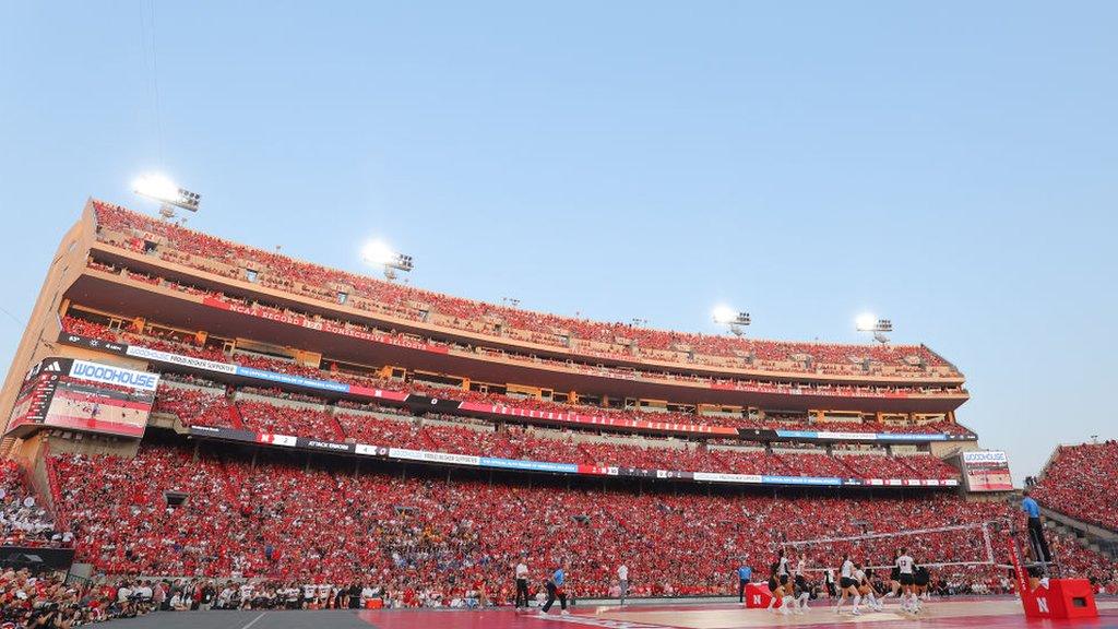 Nebraska play Omaha at Memorial Stadium