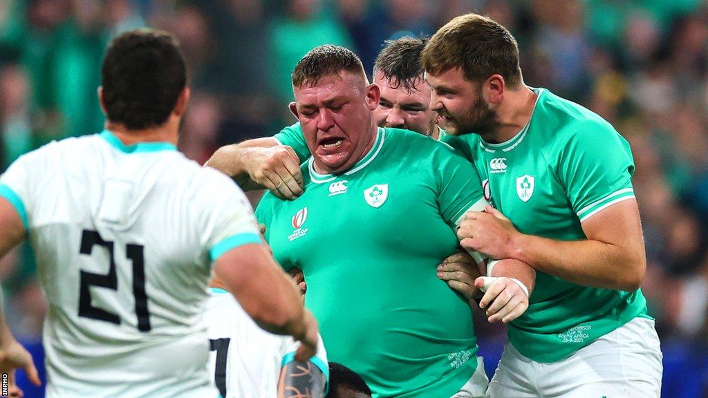 Tadhg Furlong, Iain Henderson and Peter O'Mahony