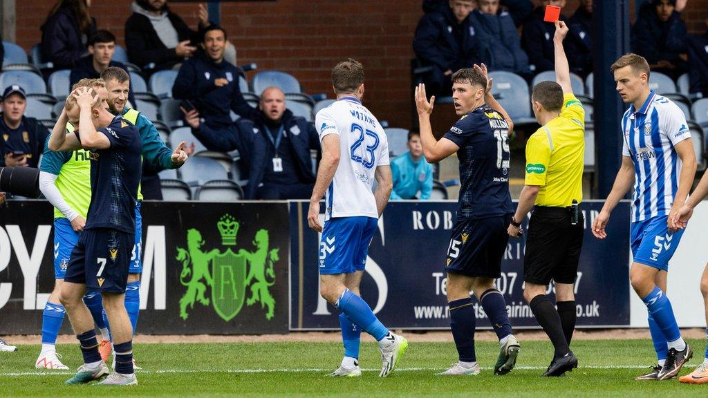 Josh Mulligan's red was upheld by David Munro after a VAR check