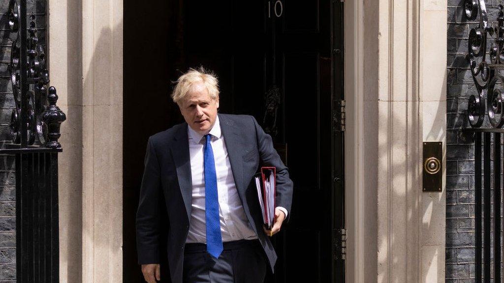 Boris Johnson outside 10 Downing Street