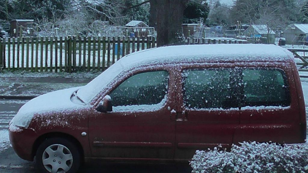 Snowy scene in Beccles