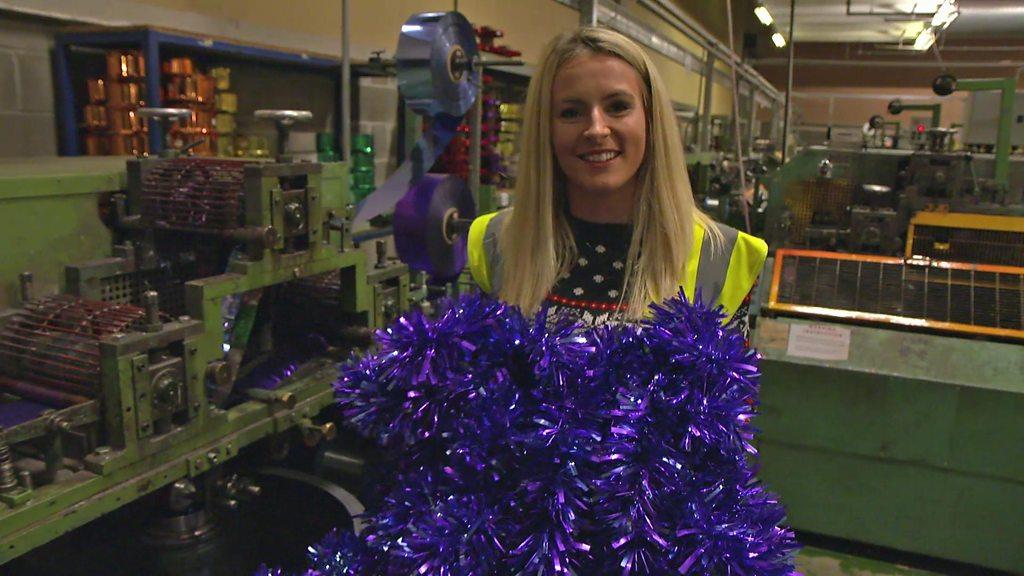 How is Christmas tinsel made?