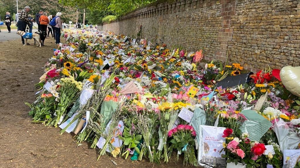 Flowers outside Sandringham