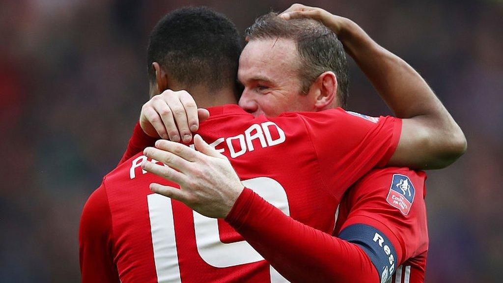 Wayne Rooney and Marcus Rashford