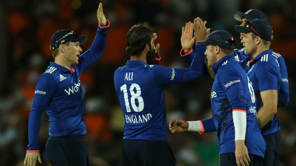 England players celebrate