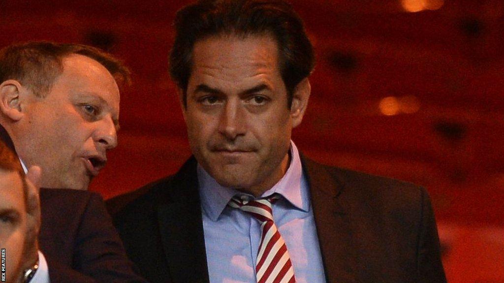 Charlie Methven in the stands at Sunderland