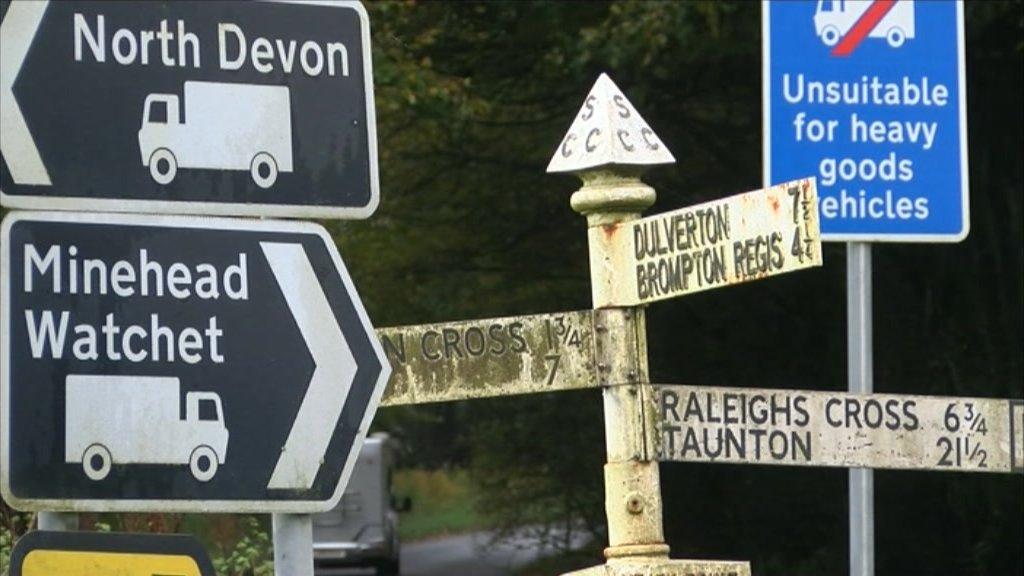 Old and new signs in Somerset