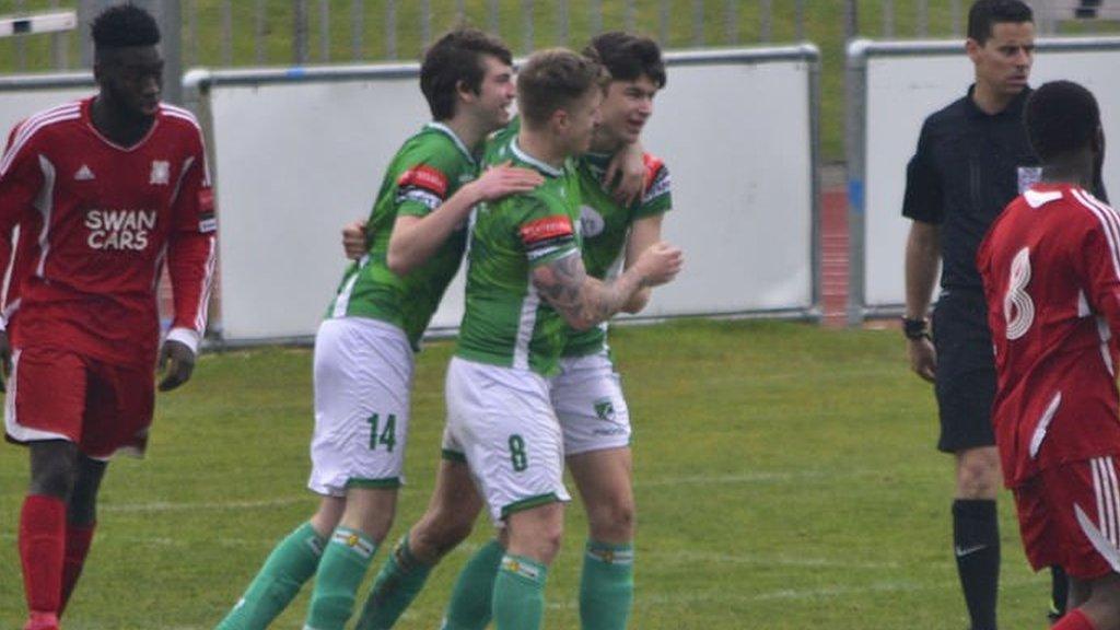 Guernsey FC celebrate