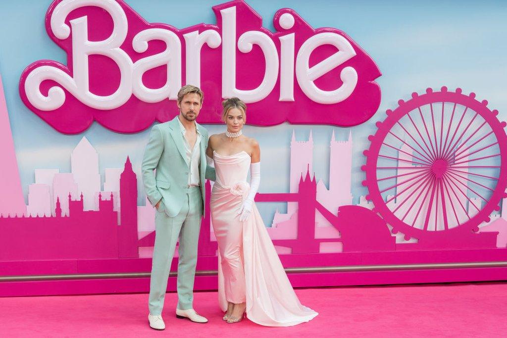 Margot Robbie and Ryan Gosling at Barbie premiere