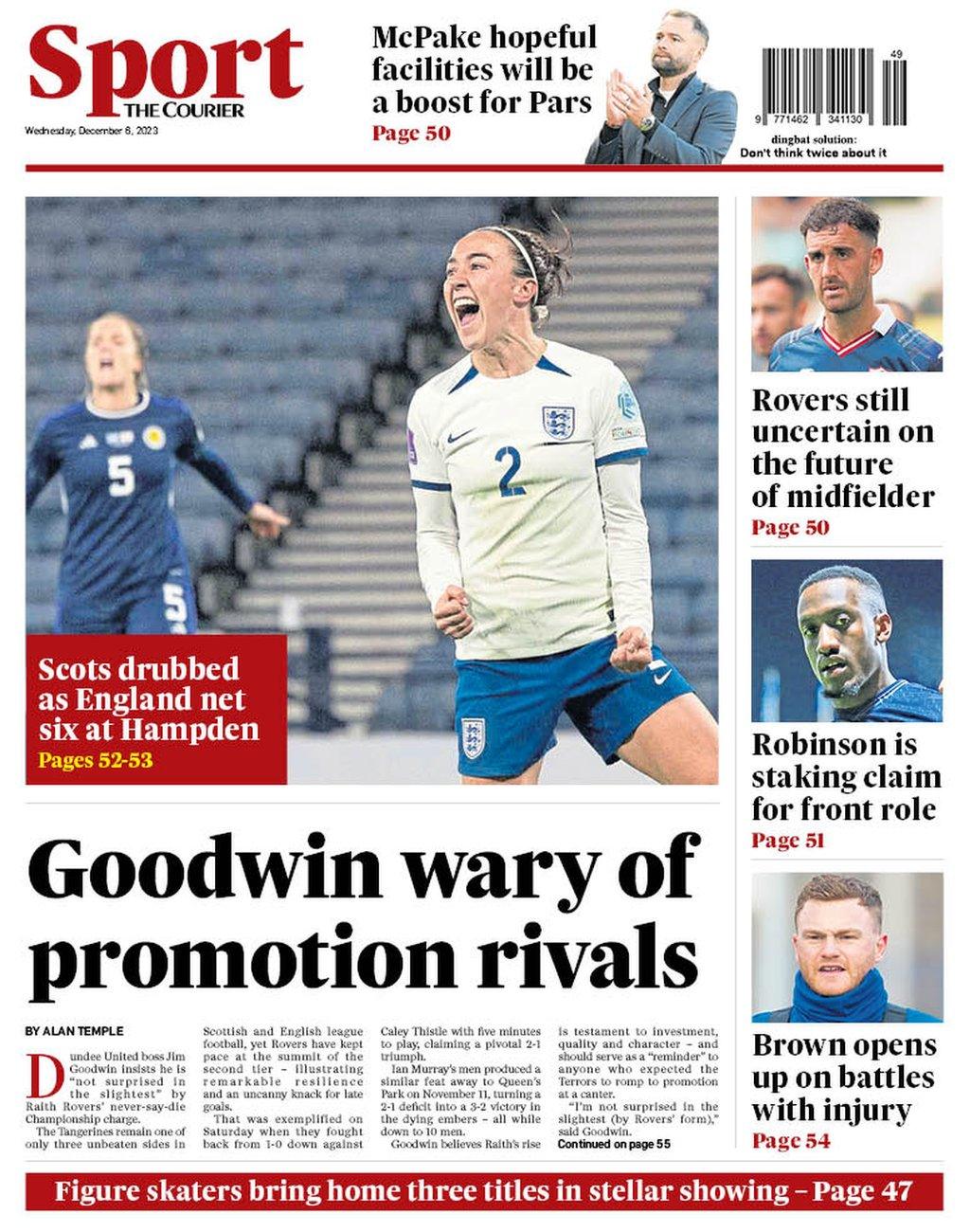 The back page of the Courier on 061223