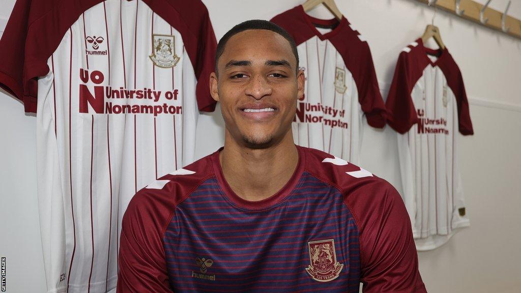 Tete Yengi after siging for Northampton Town on loan