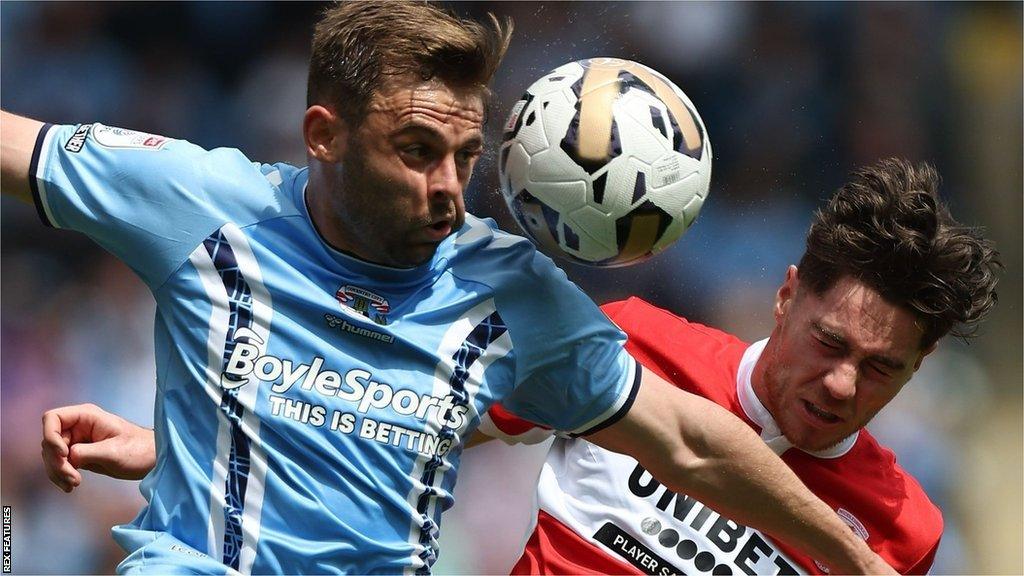 Coventry striker Matty Godden and Middlesbrough midfielder Hayden Hackney