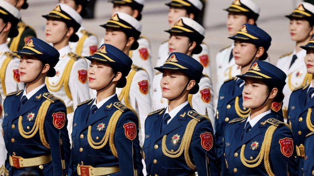 Chinese honour guard in Beijing