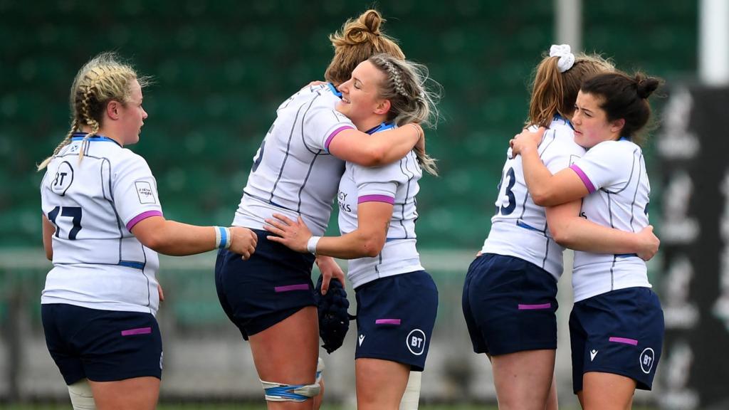 Scotland players after their match with France