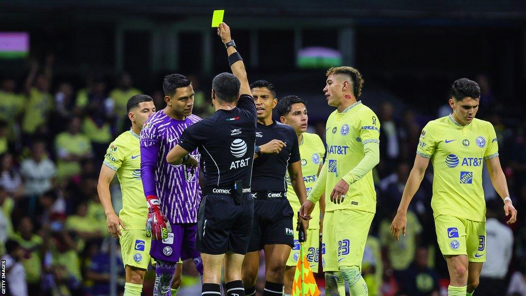 Lucas Hernandez gives yellow card