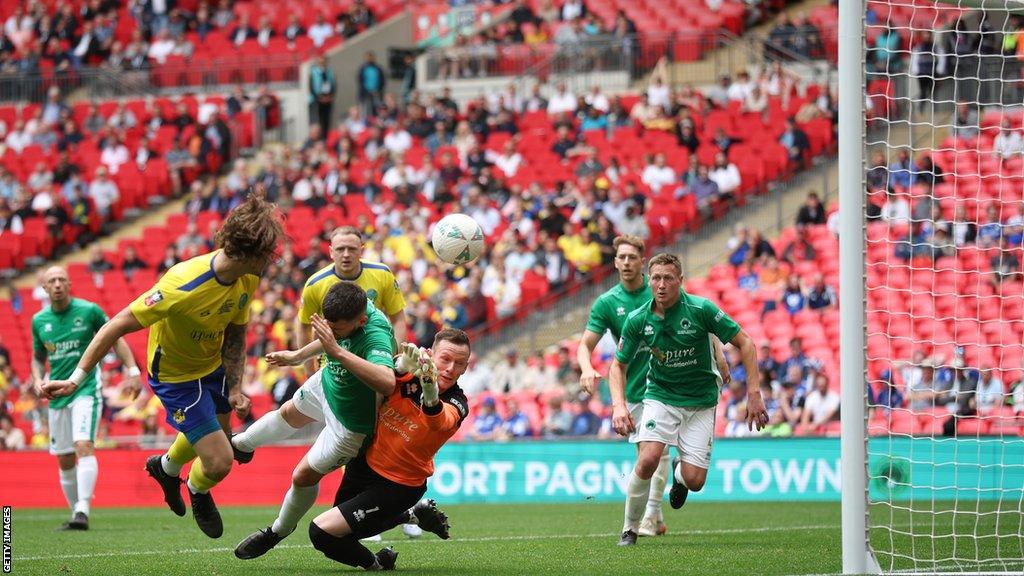 Ninth tier Ascot United win the FA Vase for the first time by defeating last years champions Newport Pagnell Town.