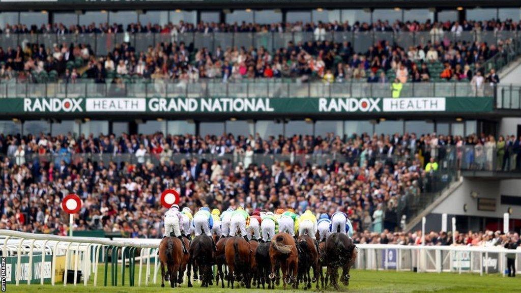 Spectators at the Grand National meeting