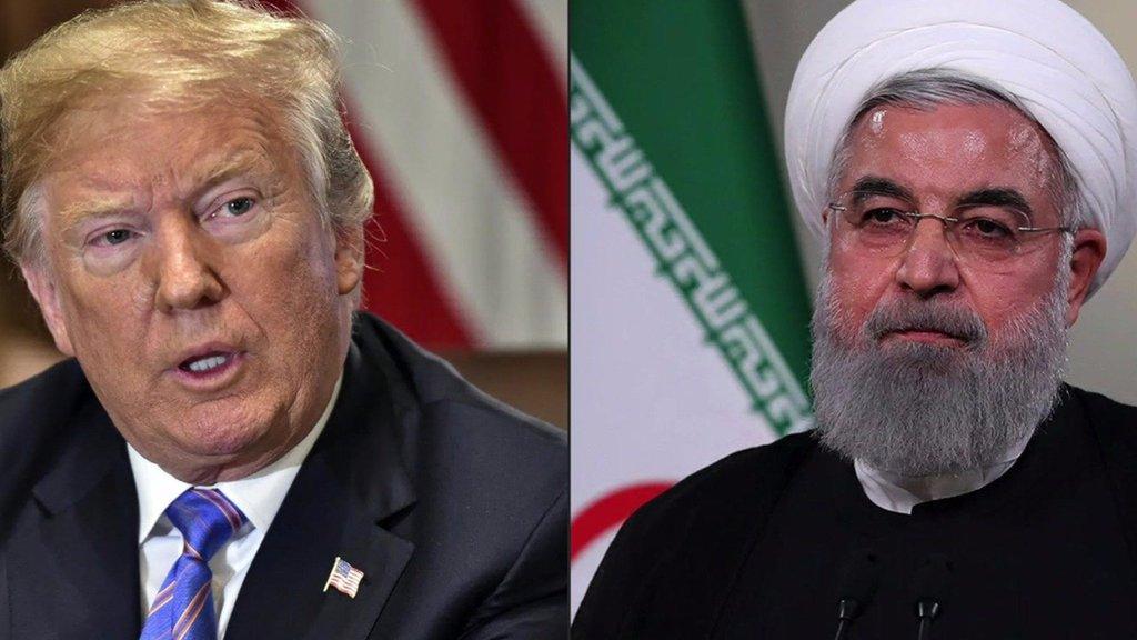 Donald Trump and Hassan Rouhani