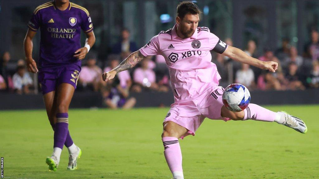 Lionel Messi playing for Inter Miami