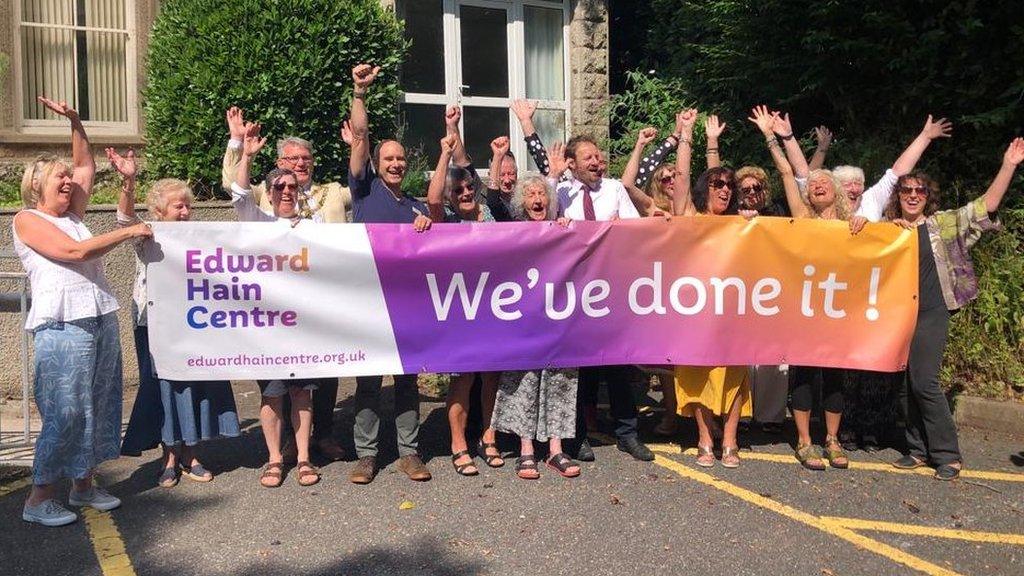 People celebrating raising £1m to secure the future of Edward Hain hospital in St Ives as a health and wellbeing hub