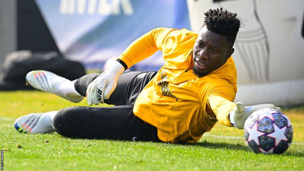 Andre Onana makes a save