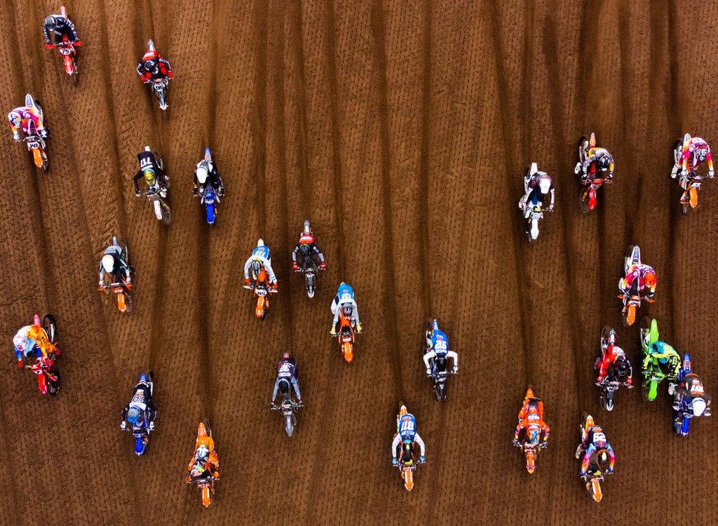 Riders in the Hawkstone International MX race in Shrewsbury