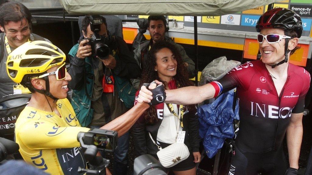 Egan Bernal and Geraint Thomas