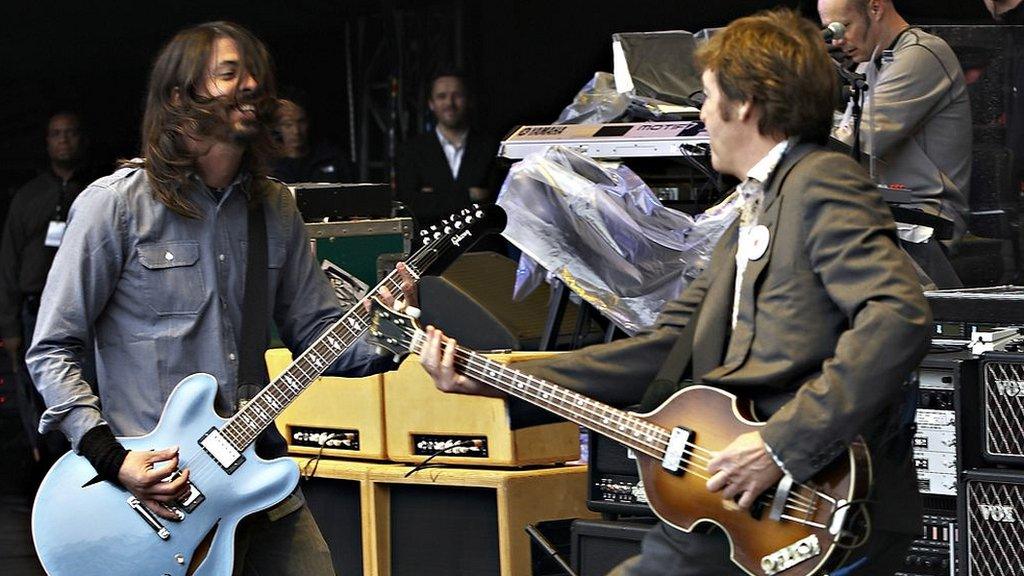 Paul McCartney and Dave Grohl