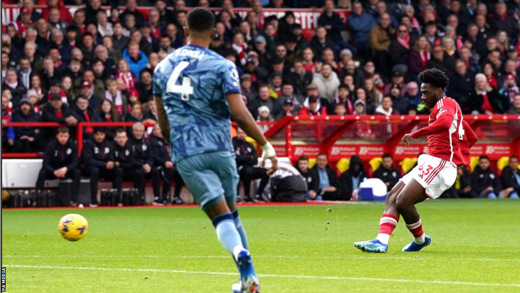 Ola Aina scores for Nottingham Forest