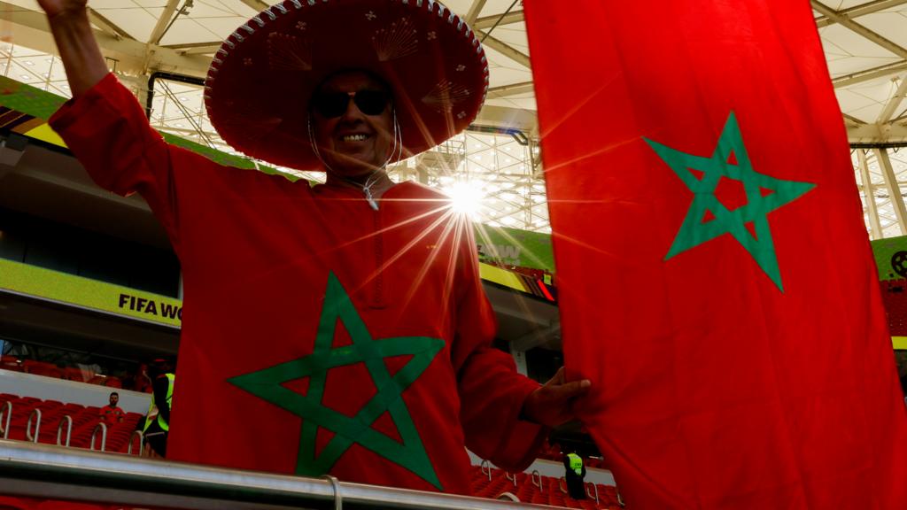 Supporter of Morocco at the FIFA World Cup Qatar 2022