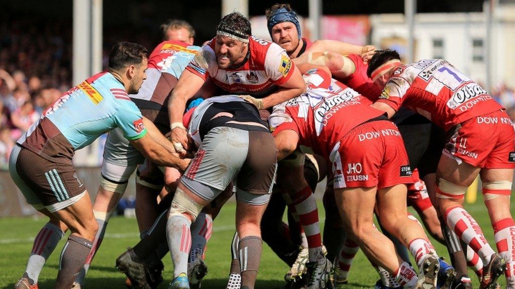 The packs dominated in Gloucester's home game against Harlquins