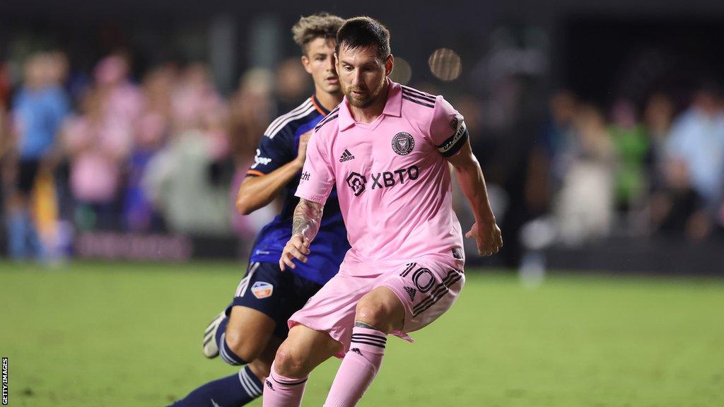 Lionel Messi playing for Inter Miami