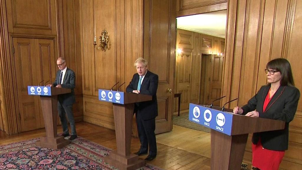 Boris Johnson at Downing Street presser