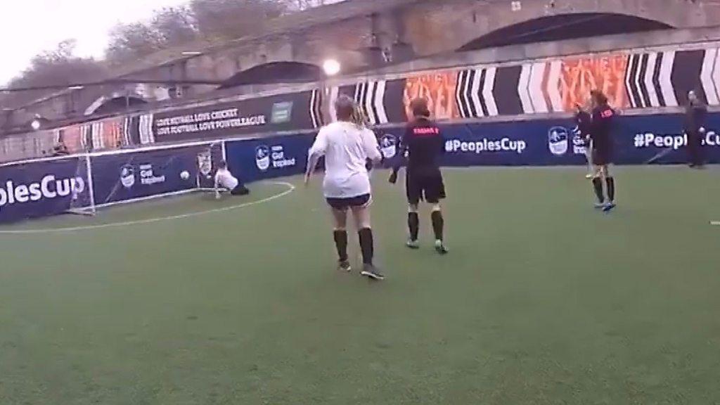 Player-cam action in the FA People's Cup