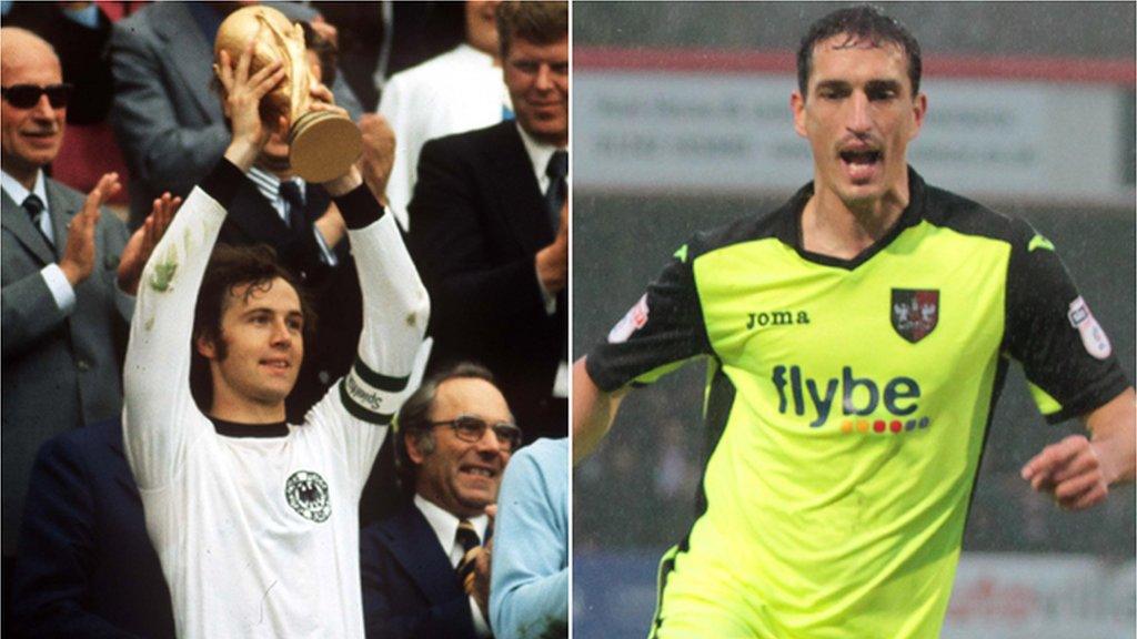 Franz Beckenbauer and Craig Woodman