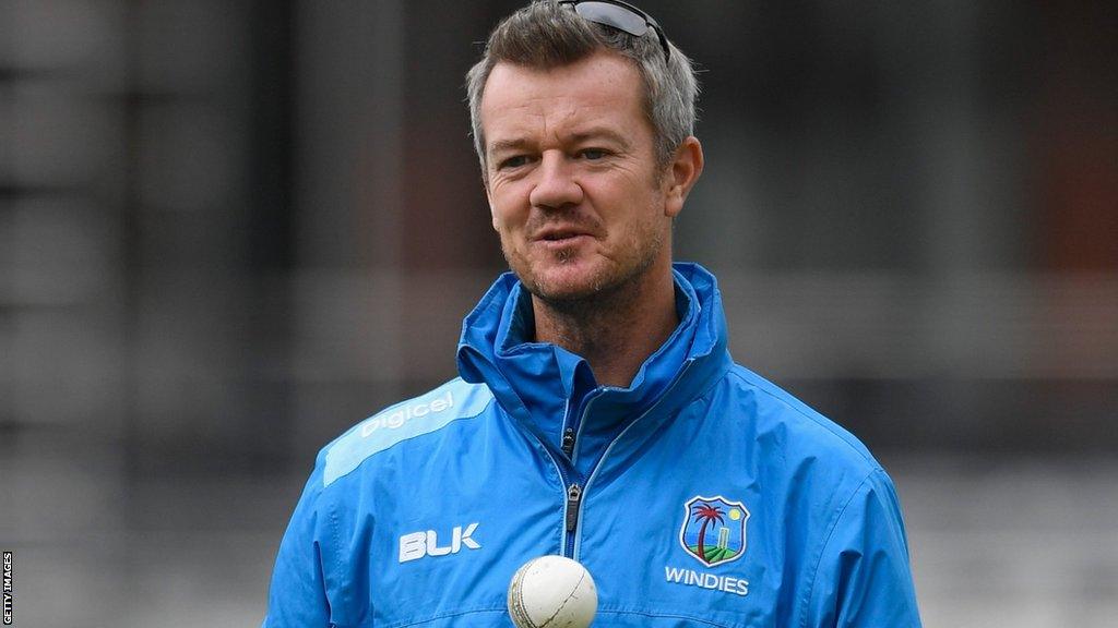 Toby Radford coaching the West Indies cricket team