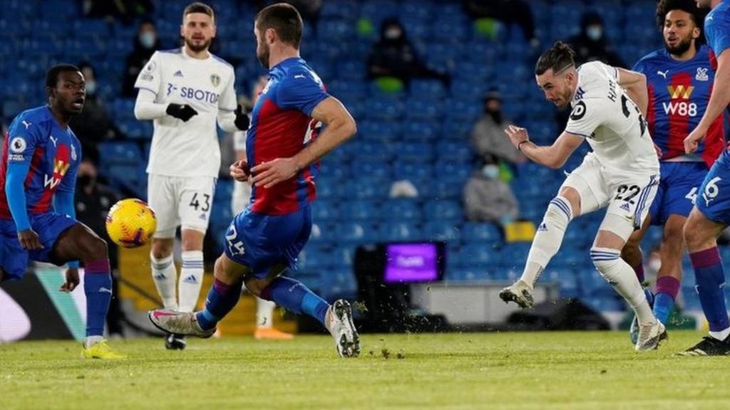 Jack Harrison scores Leeds' opener