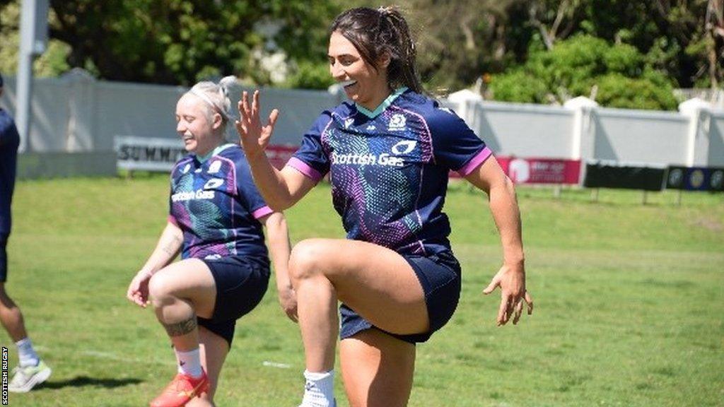 Scotland's Emma Wassell during training in South Afrcia