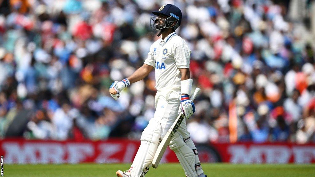 Ajinka Rahane during the ICC World Test Championship for India