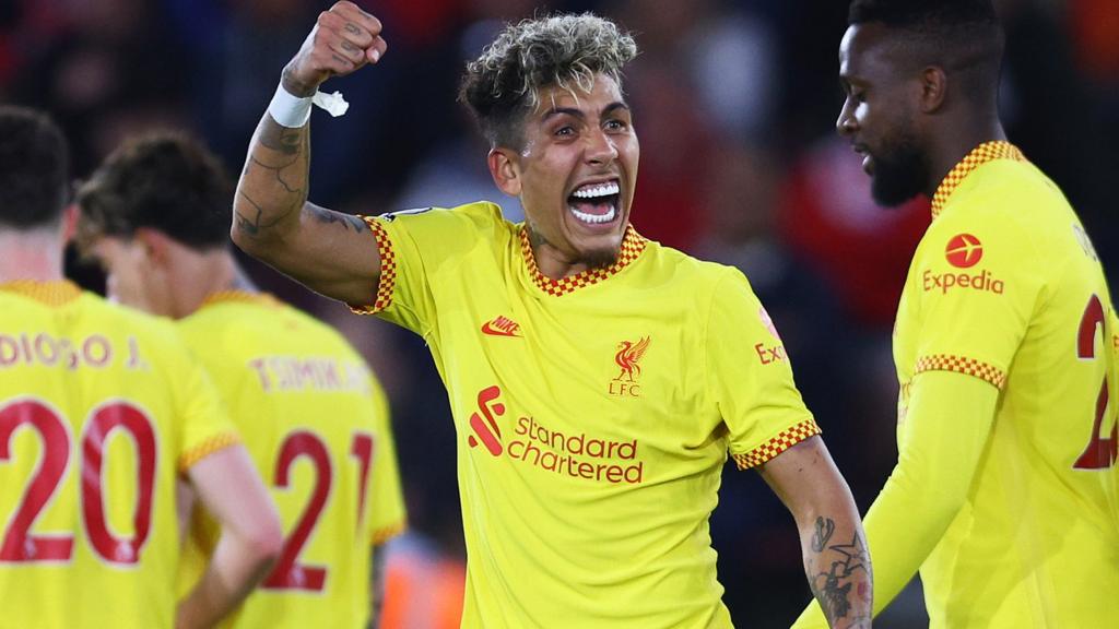 Firmino celebrates