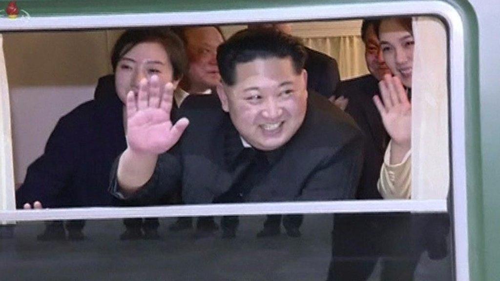 Kim Jong-un onboard the train