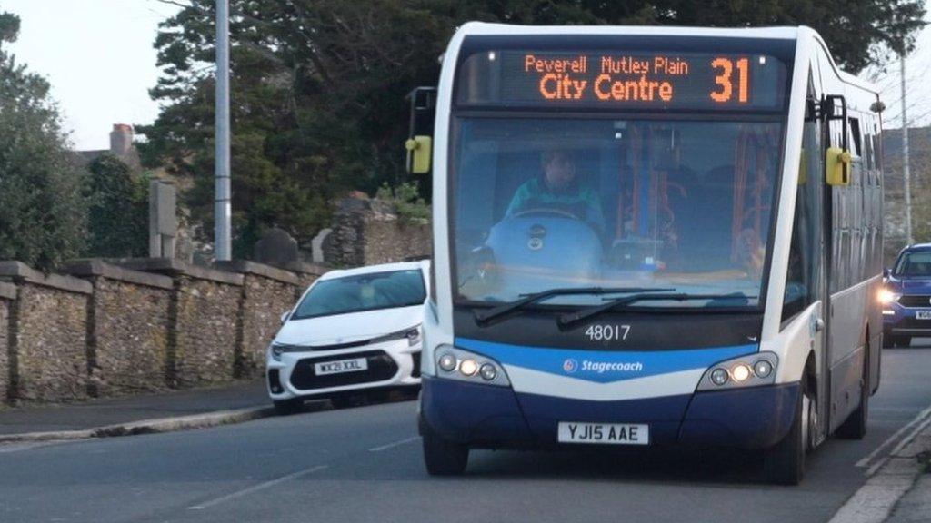 Stagecoach bus in Plymouth