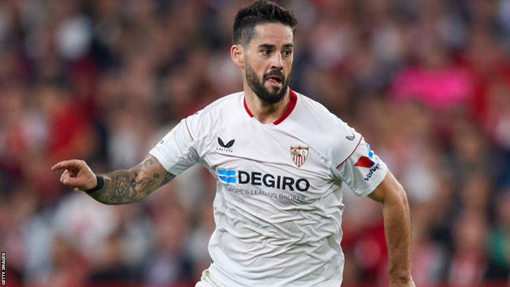 Isco playing for Sevilla