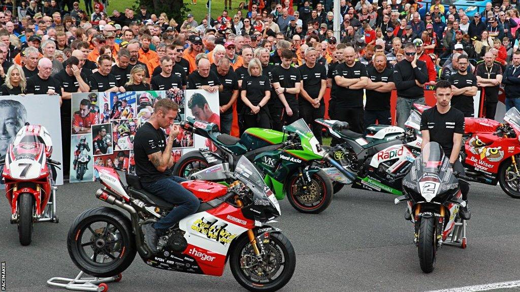 A minute's silence was held in tribute to late PBM Ducati team owner Paul Bird