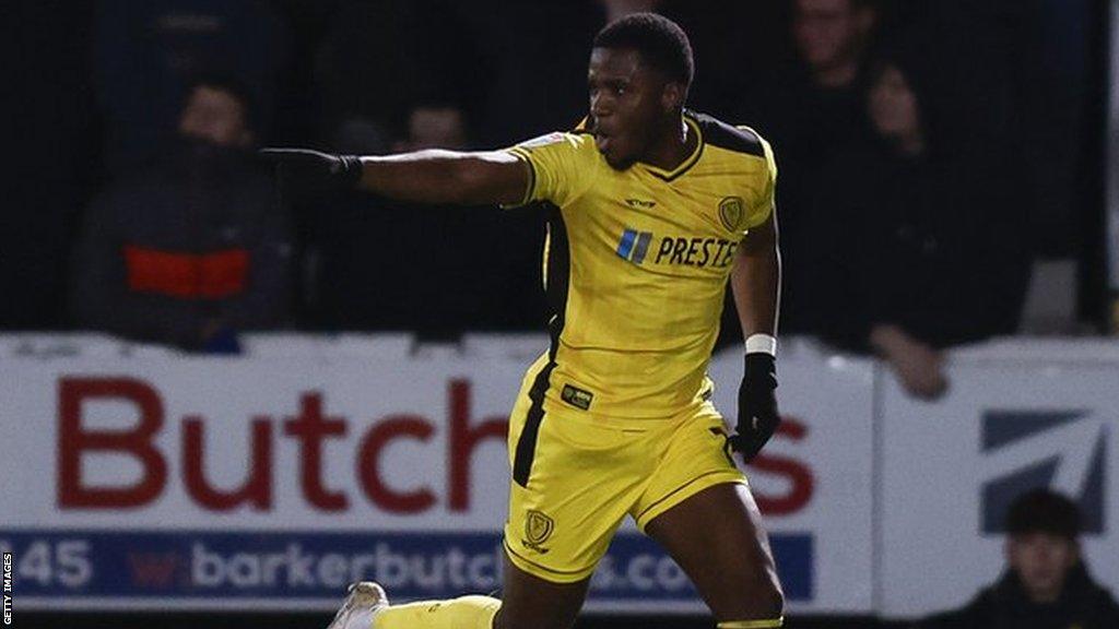 Beryly Lubala scores for Burton Albion