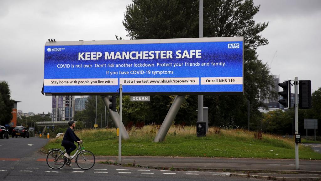 Public health awareness notice in Manchester (file pic)