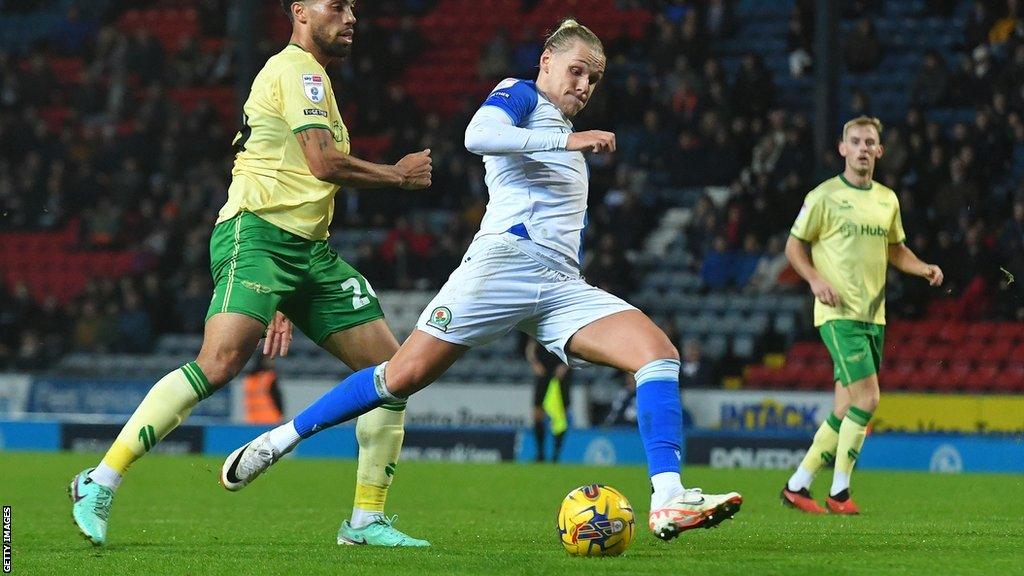 Arnor Sigurdsson fires in the opener for Blackburn