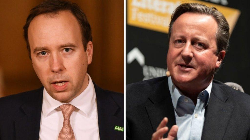 Matt Hancock and David Cameron